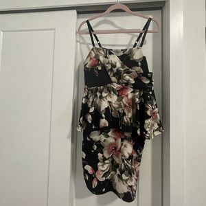 Floral peplum dress
